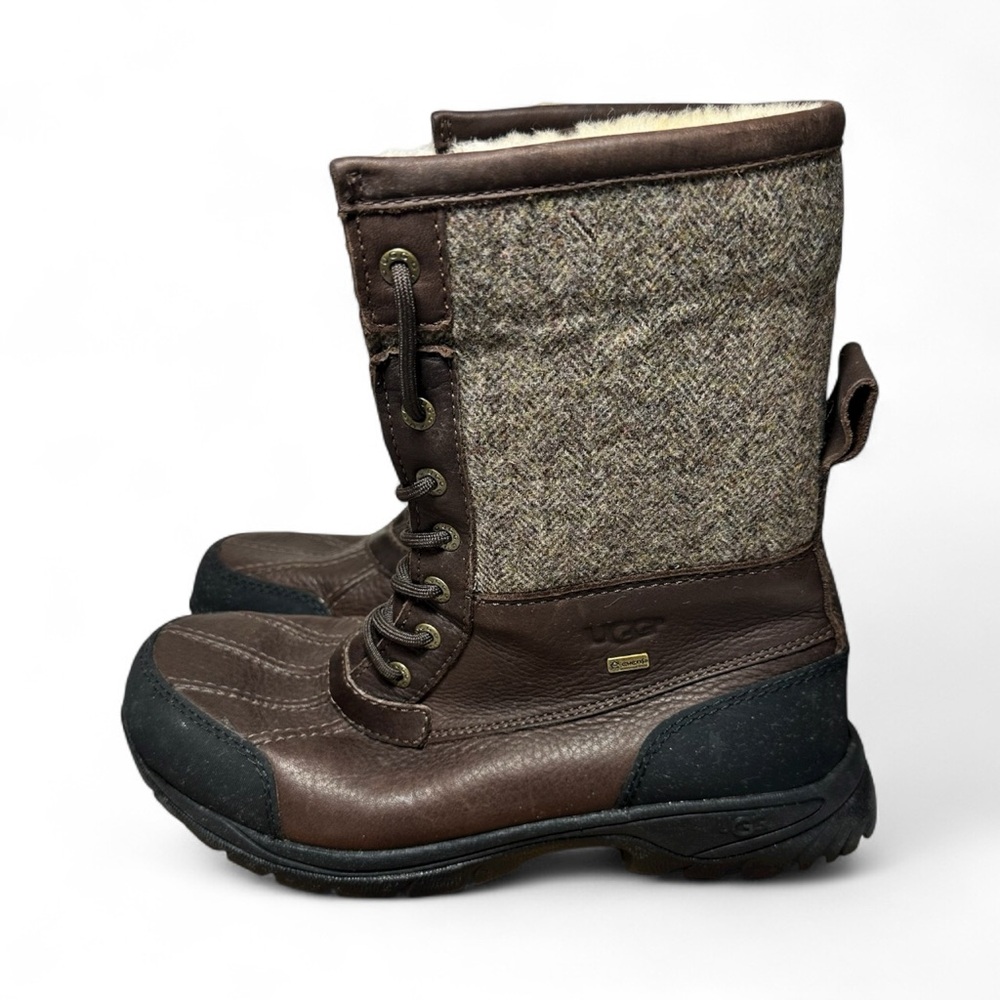 UGG Australia Adirondack Waterproof Leather Winter Boots Brown Men’s size 9.5 - Picture 5 of 12